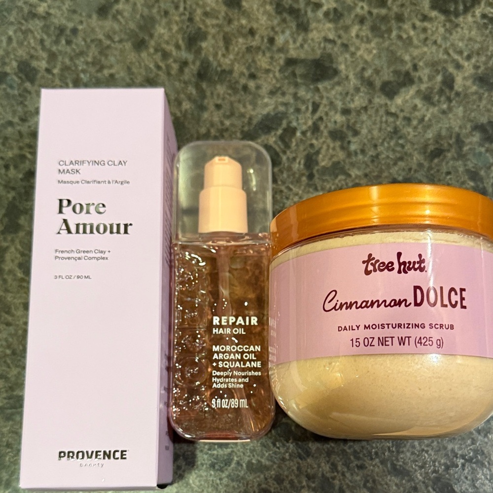 Provence Beauty Clarifying Clay Mask and Tree Hut Cinnamon Dolce Scrub Set
